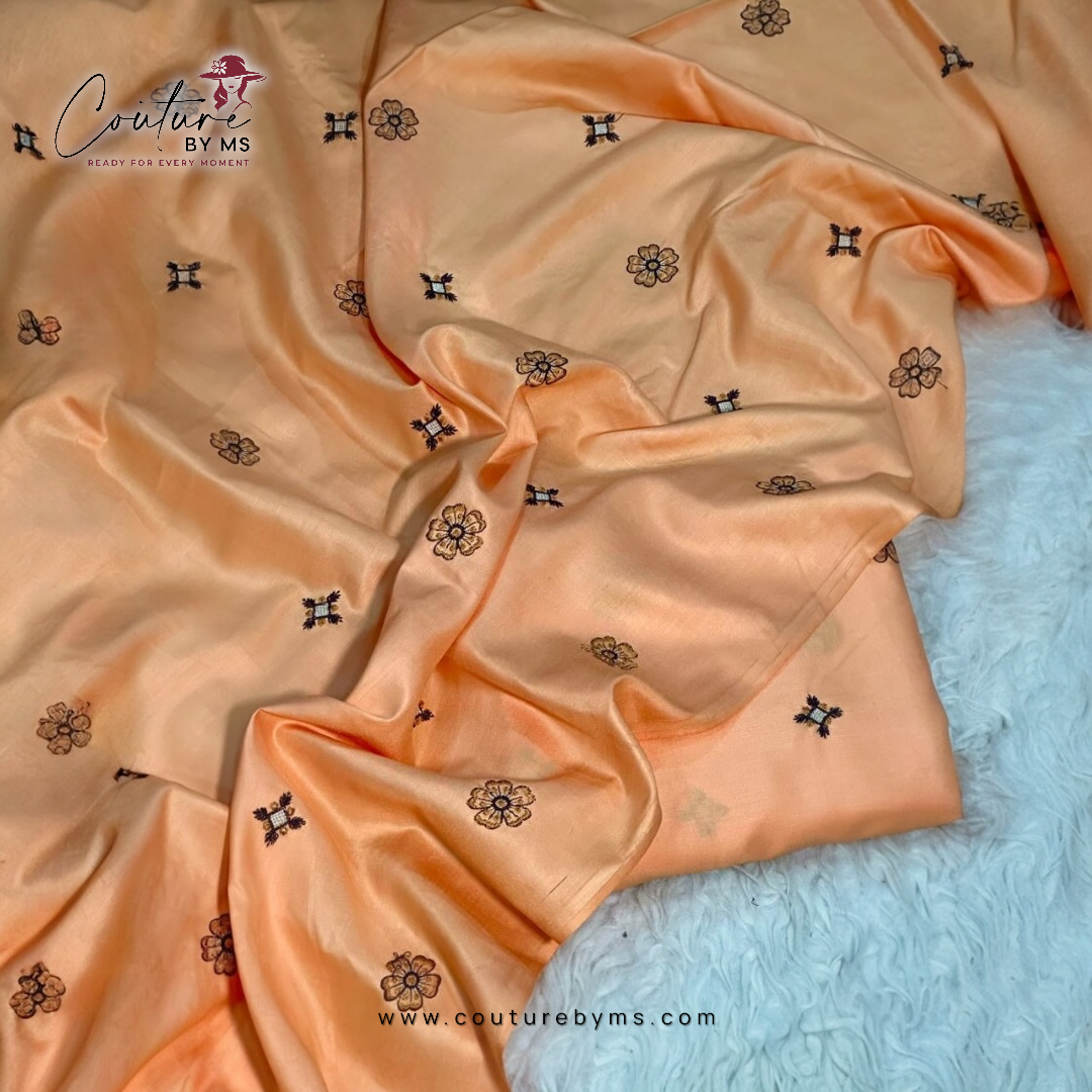 Linen Embroidered Suit 2PC Unstitched view 3