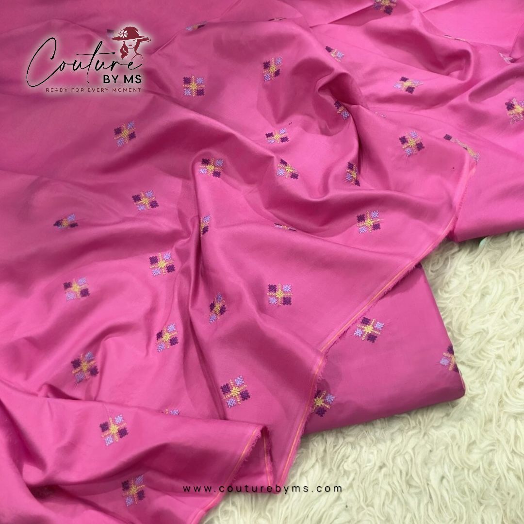 Linen Embroidered  Suit 2PC Unstitched view 2